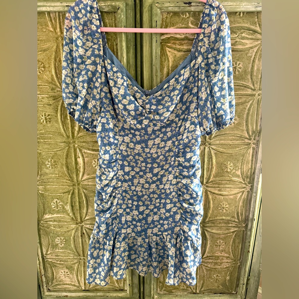 Floral dress. Sweet Pot. Blue. Size 12 (runs small)